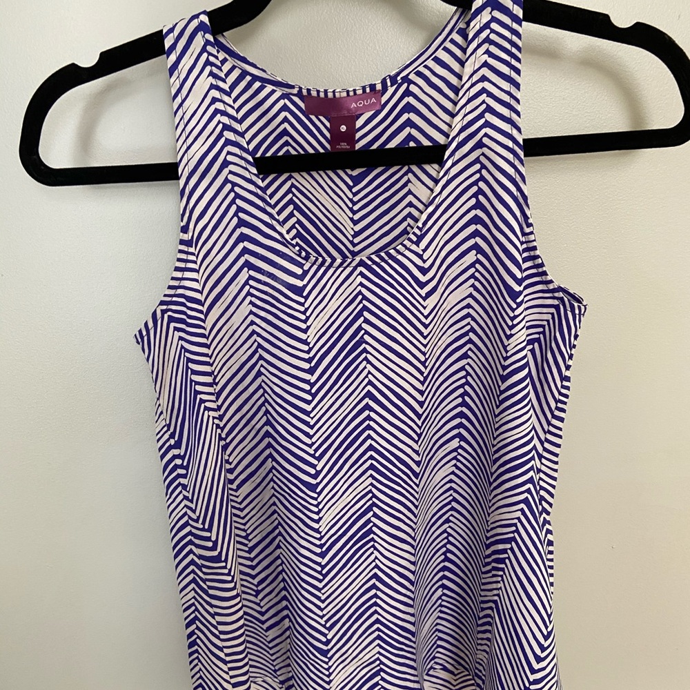 Aqua Young Girl’s Chevron Purple Silky Tank Top